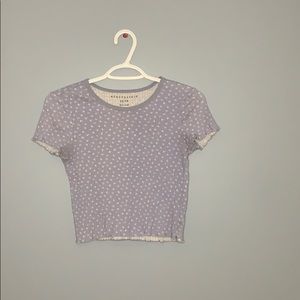 Blunotes ribbed blue baby tee.